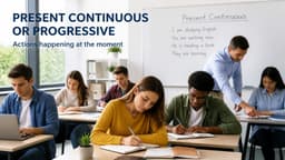 Present continuous: habla de lo que haces ahora en inglés